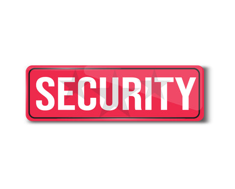 Security I School I College I Hospital I Shop I Office I Restaurant I Hotel I Rectangular Pin Badge