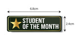 Student of the Month I School I College I University I Rectangular Pin Badge