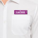 Team Bridge I Bride Squad I Wedding I Marriage I Rectangular Pin Badge Pack of 5 No's