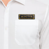 Monitor I Class Monitor I Class Leader I Class Rep I School I College I University I Rectangular Pin Badge
