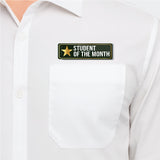 Student of the Month I School I College I University I Rectangular Pin Badge
