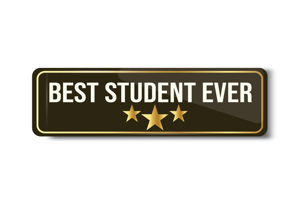 Best Student Ever I School I College I University I Rectangular Pin Badge