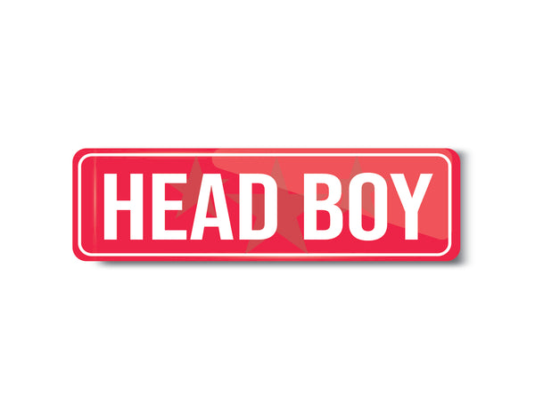 Head Boy I School I College I Rectangular Pin Badge