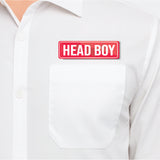 Head Boy I School I College I Rectangular Pin Badge