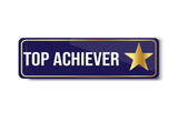 Top Achiever I School I College I University I Office I Company I Rectangular Pin Badge