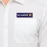 Top Achiever I School I College I University I Office I Company I Rectangular Pin Badge