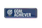 Goal Achiever I School I College I University I Office I Company I Rectangular Pin Badge