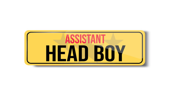 Assistant Head Boy I School I College I Rectangular Pin Badge