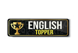English Topper I Class Topper I School I College I University I Rectangular Pin Badge