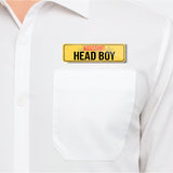 Assistant Head Boy I School I College I Rectangular Pin Badge