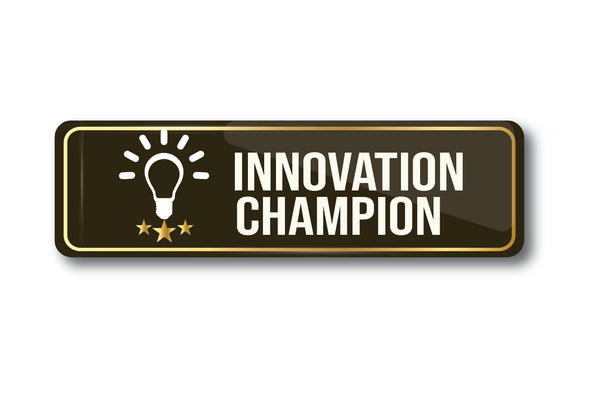 Innovation Champion I School I College I University I Office I Company I Office Rectangular Pin Badge