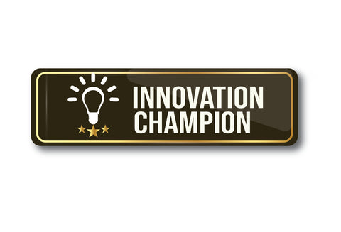 Innovation Champion I School I College I University I Office I Company I Office Rectangular Pin Badge