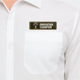 Innovation Champion I School I College I University I Office I Company I Office Rectangular Pin Badge