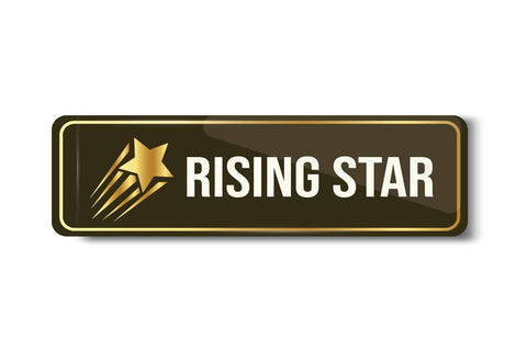 Rising Star I School I College I University I Office I Company I Rectangular Pin Badge