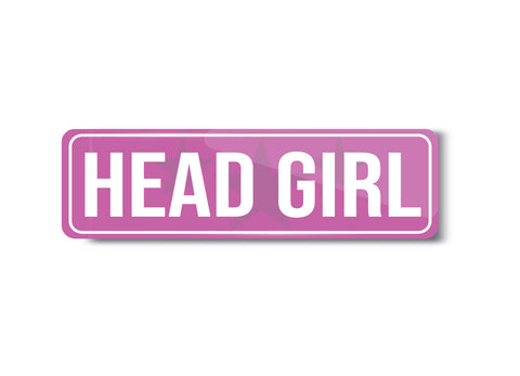 Head Girl I School I College I Rectangular Pin Badge