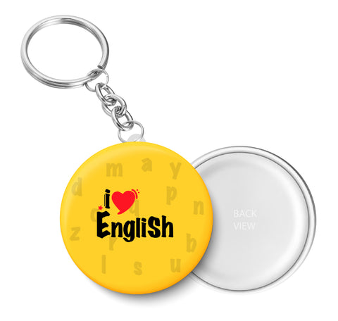 I Love English Key Chain
