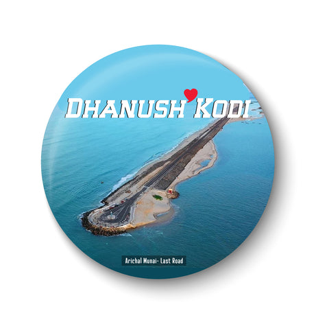 Love Dhanush Kodi I Arichal Munai - Last Road I Rameshwaram I Tamil Nadu Series I Souvenir l Travel I Fridge Magnet