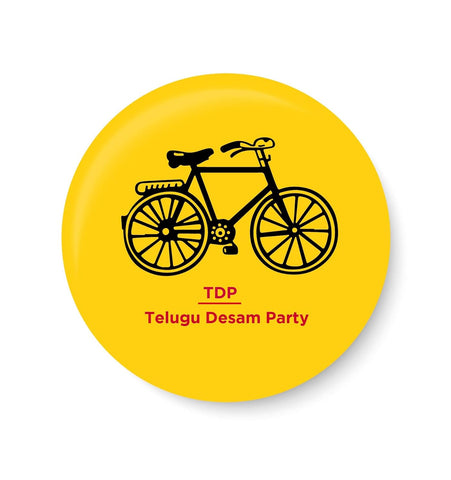 Vote for your Party I Telugu Desam Party Symbol Pin Badge