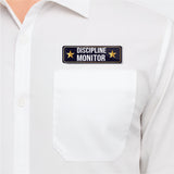 Discipline Monitor I School I College I University I Rectangular Pin Badge