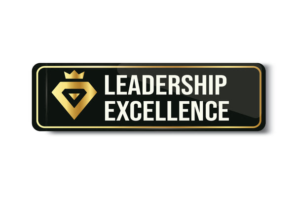 Leadership Excellence I School I College I University I Office I Company I Rectangular Pin Badge