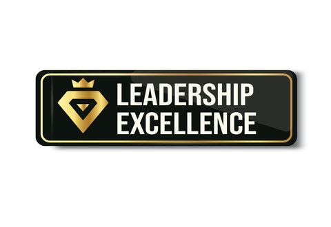 Leadership Excellence I School I College I University I Office I Company I Rectangular Pin Badge