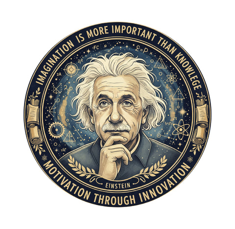 Albert Einstein I Motivation Through Innovation I Scientist I Car Window Sticker