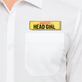 Assistant Head Girl I School I College I Rectangular Pin Badge