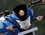 7 Horses Vastu I Seven Horses Vasturt I White Running Horses Vastu with Rising Sun I Bike Sticker