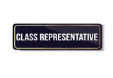 Class Representative I School I College I University I Rectangular Pin Badge