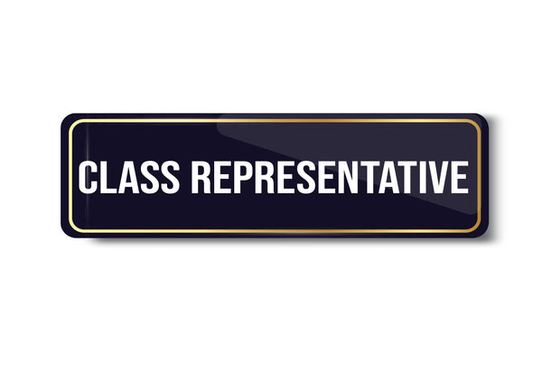 Class Representative I School I College I University I Rectangular Pin Badge