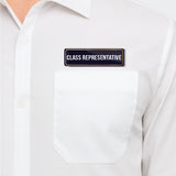 Class Representative I School I College I University I Rectangular Pin Badge