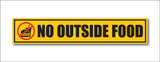 No Outside Food I Restaurants I Hotel I Cinema Theatre I Wall Sticker