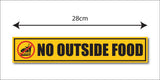 No Outside Food I Restaurants I Hotel I Cinema Theatre I Wall Sticker