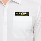 English Topper I Class Topper I School I College I University I Rectangular Pin Badge