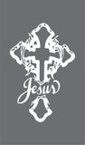 "Jesus Christ" Cross Window Decal