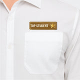 Top Student I School I College I University I Rectangular Pin Badge