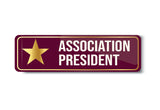 Association President I Board Member I Office I Company I Rectangular Pin Badge