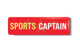 Sports Captain I School I College I Office Rectangular Pin Badge