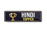Hindi Topper I Class Topper I School I College I University I Rectangular Pin Badge