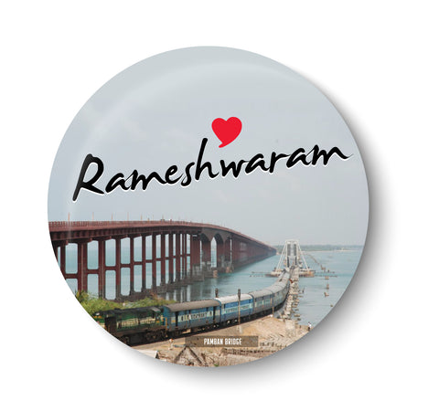 Love Rameshwaram I Pamban Bridge I Tamil Nadu Series I Souvenir l Travel I Fridge Magnet