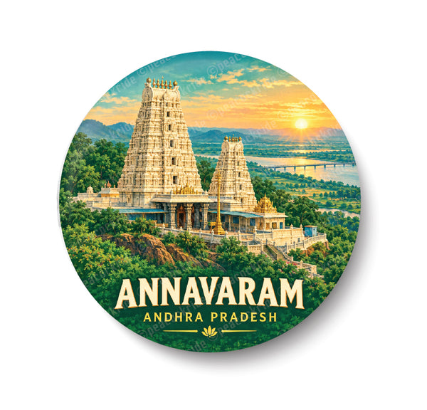 Love Annavaram I Sri Veera Venkata Satyanarayana Swamy Temple I Andhra Pradesh I Spiritual I Souvenir I Travel Memories I Fridge Magnet