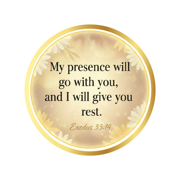 My Presence Will Go With You I Exodus 33:14 I Jesus Christ I Bible Quote I Car Window Sticker