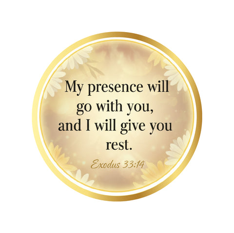 My Presence Will Go With You I Exodus 33:14 I Jesus Christ I Bible Quote I Car Window Sticker
