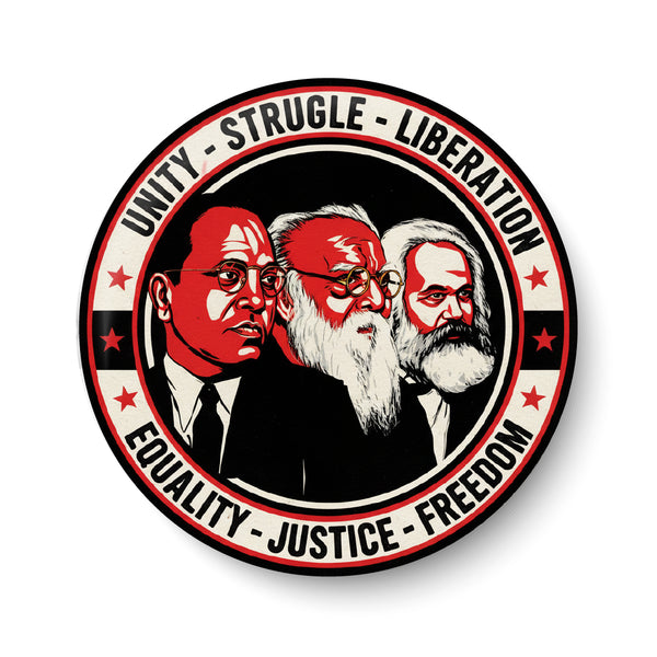 Ambedkar Periyar Karl Marx Fridge Magnet
