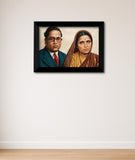 Bhimrao Ambedkar Ramabai I Bhimji Ramai I  Wall Poster / Frames
