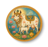 Komatha I Gomatha I Kamdhenu I Kamdhenu Cow I Cow Madhubani I Cow with Calf I Sacred Cow I Vastu I Fridge Magnet