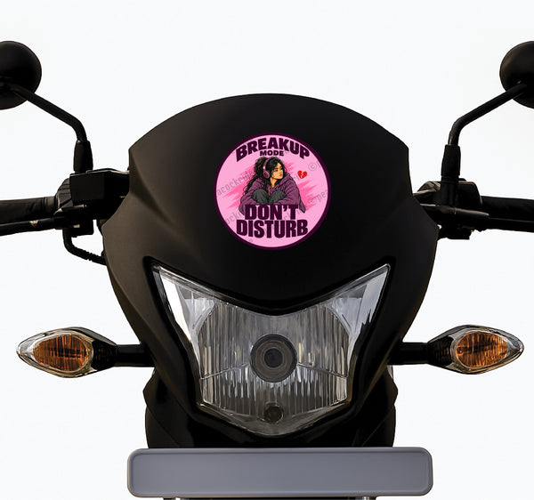 Breakup Mode I Don't Disturb I Love Failure Ending a Romantic Relationship I Bike Sticker