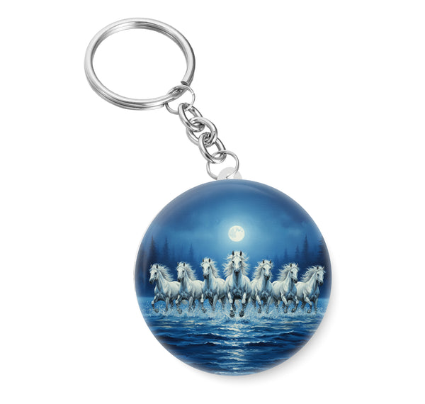 Wealth Prosper Seven Horses I Vastu Running Seven Horses I 7 Horses I Key Chain