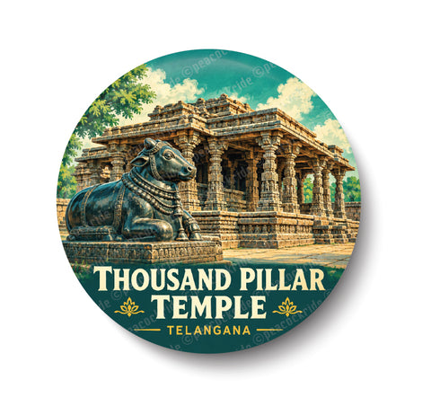 Love Thousand Pillar Temple I Sri Rudreshwara Swamy Temple I Telangana I Spiritual I Souvenir I Travel Memories I Fridge Magnet