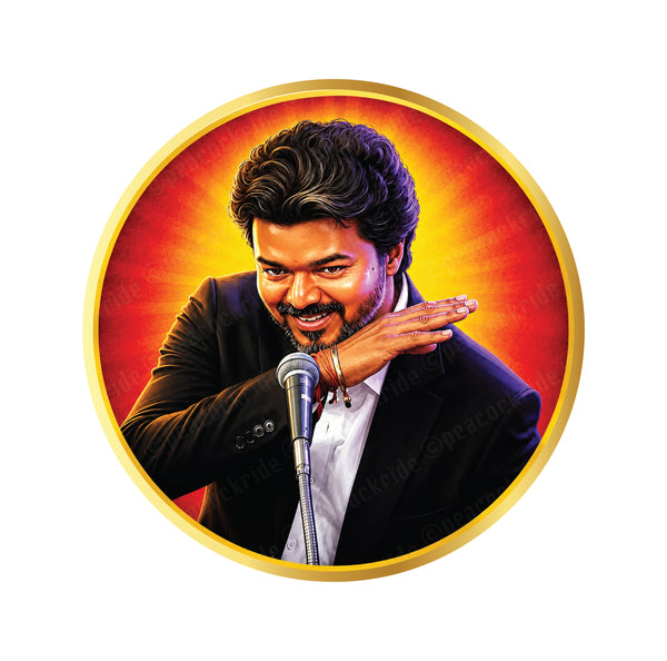 Thalapathy CM Vijay on blast mode I Vijay I Tamilaga Vettri Kazhagam I TVK I Bike Sticker